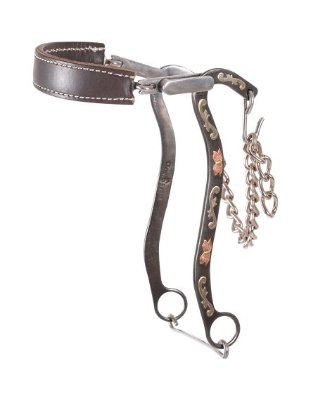 Floral Scroll Tool Hackamore Classic Equine 9 inch 22,8 cm