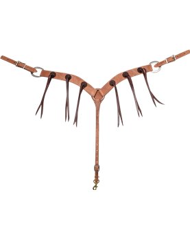 Collier de chasse en cuir Harness Martin Saddlery with Rosette 2 inch / 5 cm