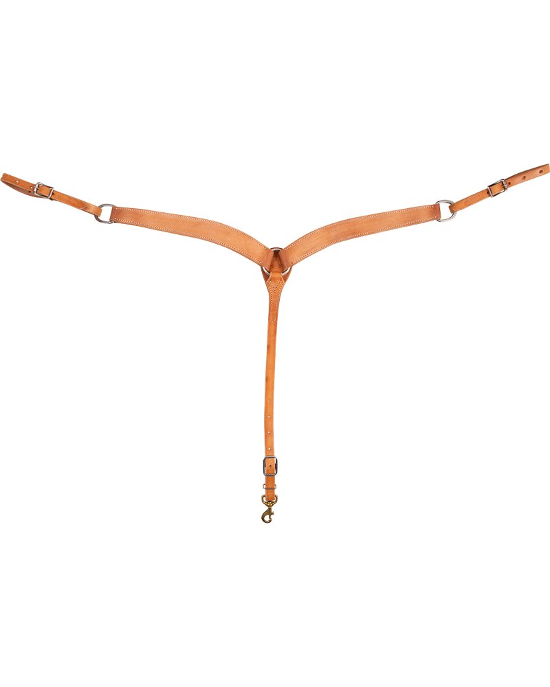 Collier de chasse Martin Saddlery en cuir brut naturel 1-3/4 inch / 4,4 cm 