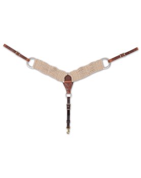 Collier de chasse en cuir et Mohair naturel Martin Saddlery 3 inch / 7,6 cm