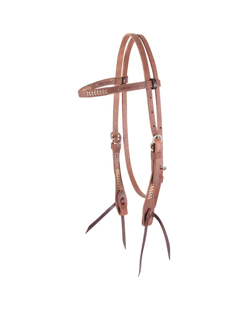 Bride en cuir naturel Harness Rawhide Laced Martin Saddlery 