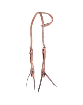 Bride 1 oreille en cuir naturel Harness Rawhide Laced Martin Saddlery 