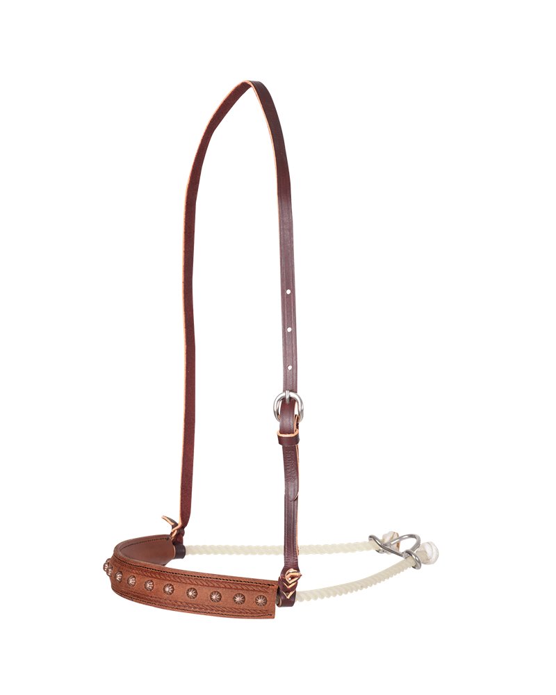 Noseband en corde et cuir Border Martin Saddlery