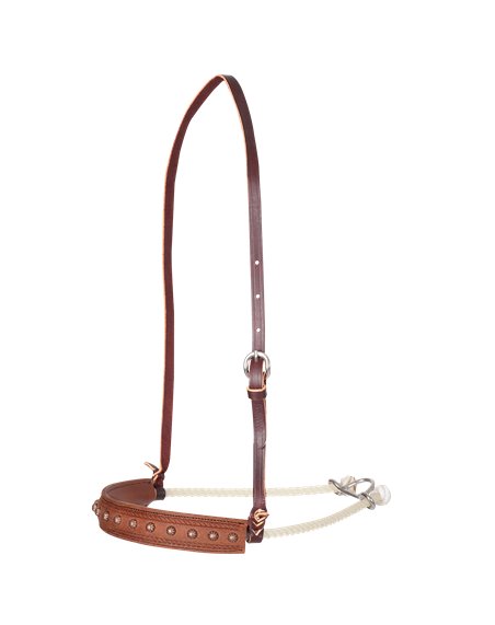 Noseband en corde et cuir Border Martin Saddlery
