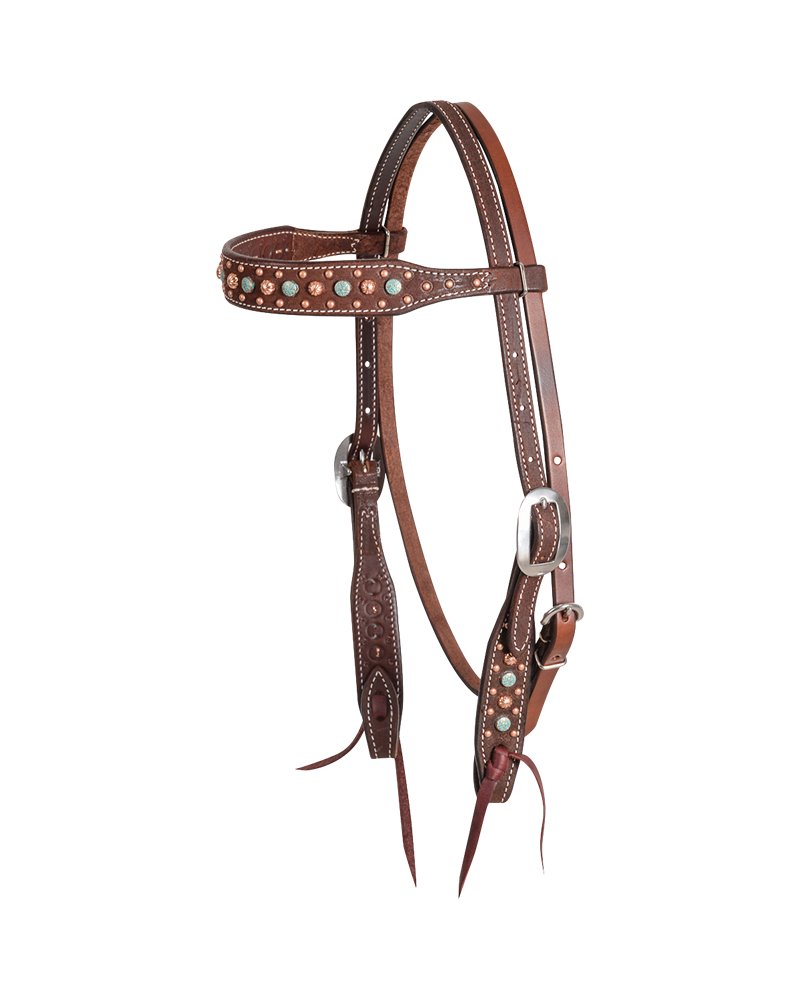 Bride 1 oreille en cuir Natural Martin Saddlery Quick Change system
