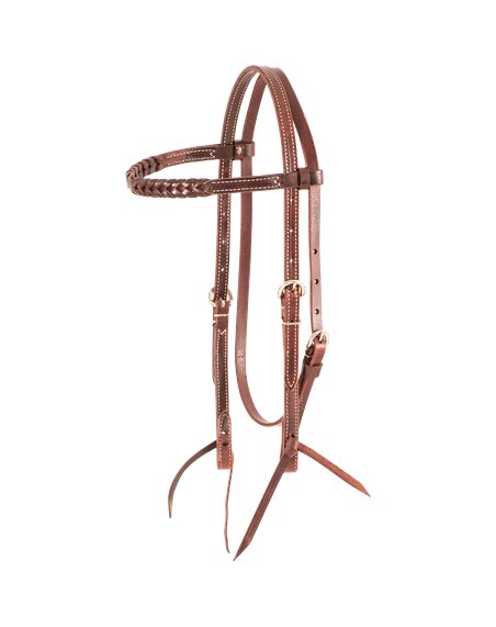 Browband Headstall Latigo/Latigo Blood Knots Martin Saddlery