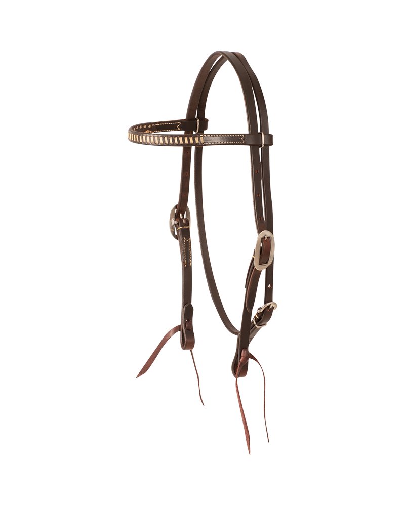 Bride en cuir Martin Saddlery Rawhide Lacing Chocolate