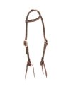 Bride 1 oreille en cuir Martin Saddlery Rawhide Lacing Chocolate