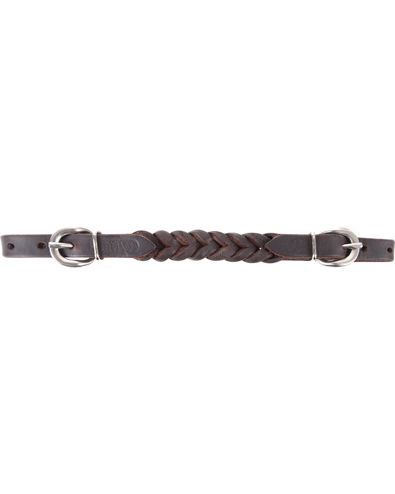 Gourmette en cuir Latigo Blood Knots Martin Saddlery