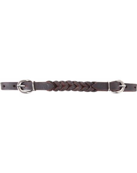 Gourmette en cuir Latigo Blood Knots Martin Saddlery