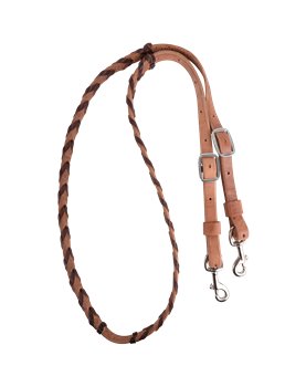 Rênes de Barrel en cuir tressé Chocolate Martin Saddlery 5/8 inch / 1,6 cm