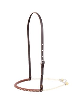 Noseband simple corde avec cuir Martin Saddlery