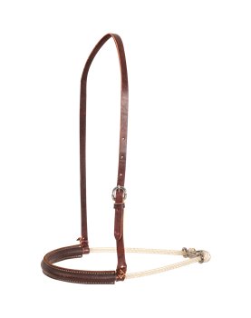 Noseband simple corde gainée cuir Harness Natural Martin Saddlery