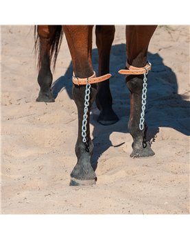 Anti coup de pied antérieur en cuir avec chaîne Martin Saddlery