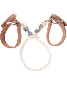 Entraves longues en cuir Harness Natural et corde Martin Saddlery