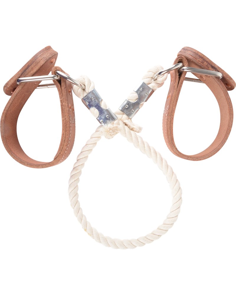 Entraves longues en cuir Harness Natural et corde Martin Saddlery