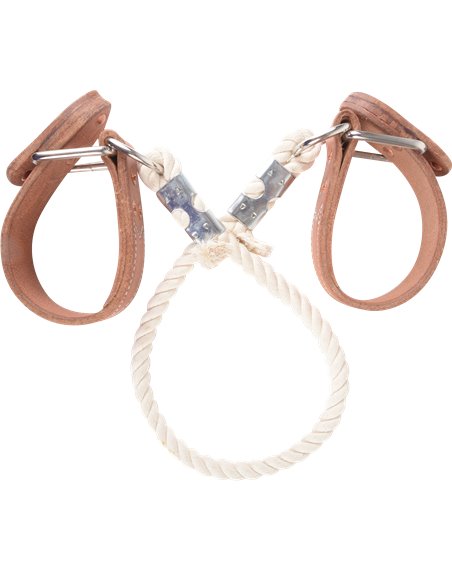 Entraves longues en cuir Harness Natural et corde Martin Saddlery