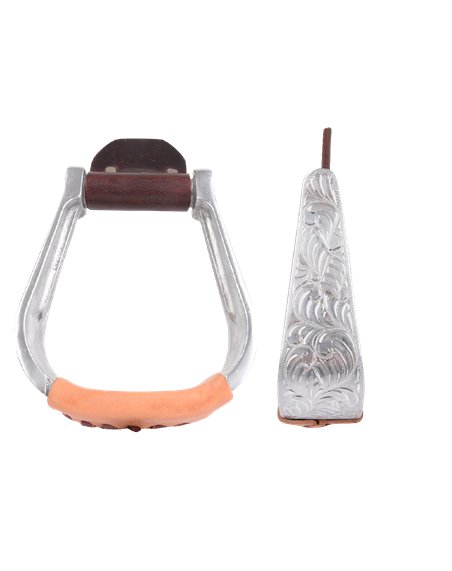 ENGRAVED ALUMINUM STIRRUP 2" DEEP Martin Saddlery
