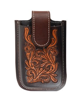 Fourre en cuir pour smartphone Floral Martin Saddlery
