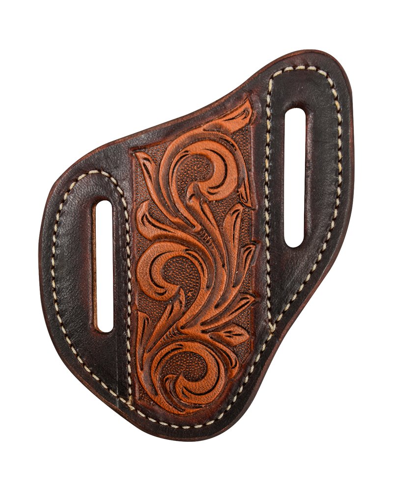 Fourreau à couteau incliné en cuir Dyed Edge Floral Large Martin Saddlery Fourreau à couteau incliné en cuir Dyed Edge Floral Large Martin Saddlery