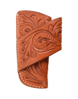Fourreau à couteau horizontal en cuir Floral Martin Saddlery 