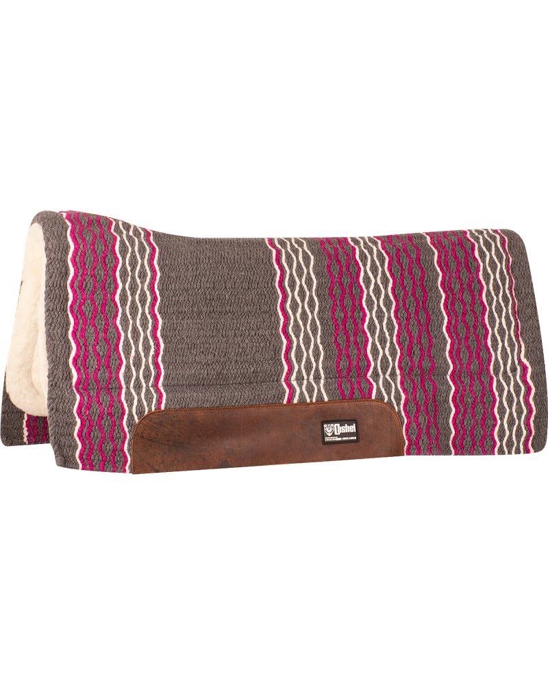 Tapis Top performance en feutre et laine mérinos Cashel Black- Grey 34 x 38 inch Tapis Top performance en feutre et laine mérinos Cashel Black- Grey 34 x 38 inch
