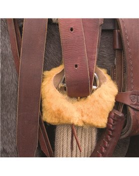 Protection pour boucle de sangle ventrale en laine naturelle Cashel