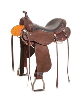 Selle Cashel Trail cuir daim Chocolate siège 15" / Gullet 7 FQH