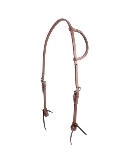 Bride 1 oreille Cashel en cuir d’harnachement Chocolate fermeture par boucle