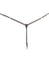 Collier de chasse en cuir brut Chocolate Silver Dots Martin Saddlery 1 inch / 2,5 cm