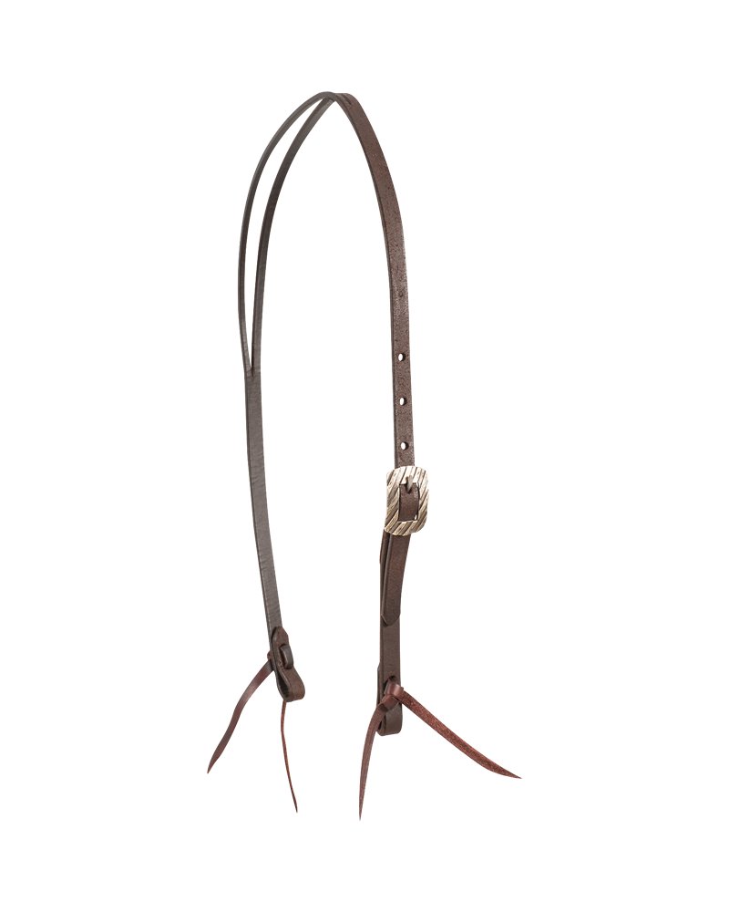 Bride 1 oreille en cuir brut Chocolate boucle Bandera Martin Saddlery 