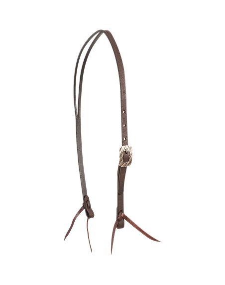 Bride 1 oreille en cuir brut Chocolate boucle Bandera Martin Saddlery 
