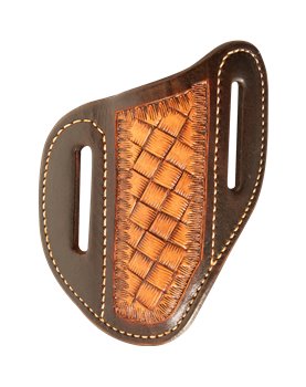 Fourreau à couteau incliné en cuir Dark Framed Mini Weave Large Martin Saddlery