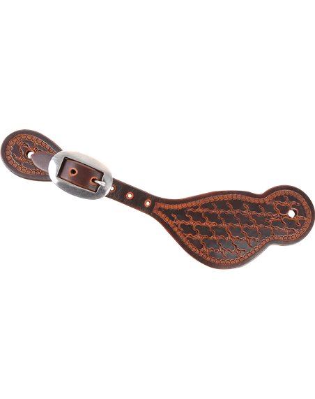 Lanières d’éperons Tombstone en cuir Antique Twisted Wire Martin Saddlery