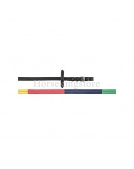 Leather training reins rubber covered