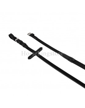 Leather and rubber reins with stainless steel...
