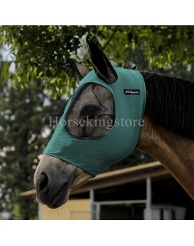 Lycra anti-fly mask with ear cover net PRO-TECH TEAL