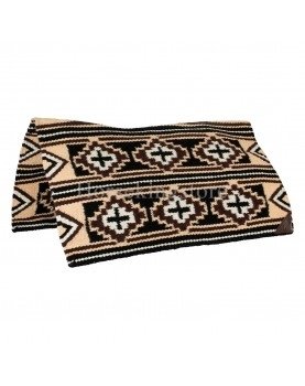 Pool's NZ WOOL CONTOUR SHAPE BLANKET BEIGE/BROWN