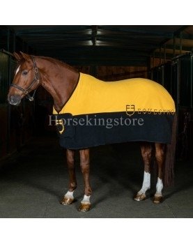 Couverture polaire séchante Equestro Black/Yellow