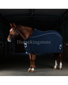 Fleece rug with flap front closure Equestro Navy