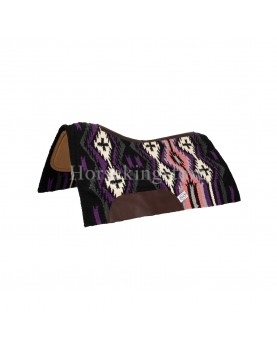NEW ZEALAND WOOL FELT PADDNG SADDLE PAD 34x3 VIOLET/BLACK/PINK