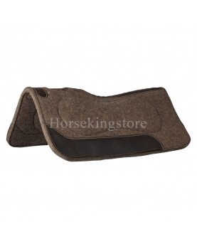Pure wool felt saddle pad with grain wear leather