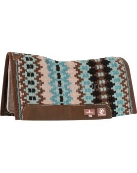 Tapis 3/4-inch Zone Serie Classic Equine 32 x 34 inch Chestnut - Turquoise