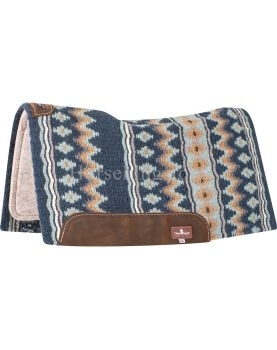 ESP Contour Blanket Top Pad 3/4-inch 32 x 34 Classic Equine NAVY/ AQUA