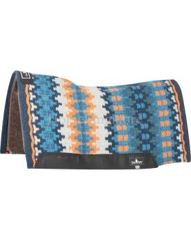 3/4 CONTOUR WOOL TOP ALPACA PAD 32 X 34 Classic Equine NAVY/ TANGERINE