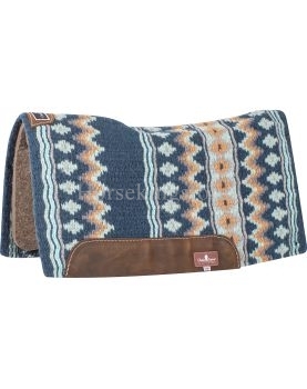 Tapis en feutre 32 x34" avec couverture Classic Equine NAVY/ AQUA