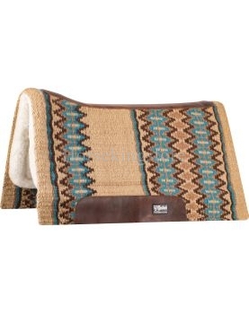 Performance Blanket Top Felt Pad Cashel 34 x 38 inch TAN / BLUE