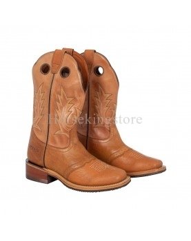 Western tone-on-tone Square Boots Pool's Unisex