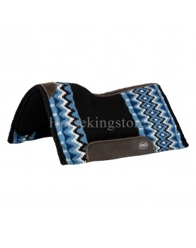 Wool top felt bottom saddle pad Pool's BLACK/BLUE/WHITE