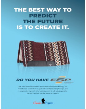 ESP CONTOUR PAD 34"X38" Classic Equine BURGUNDY / GREY